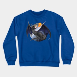 Kawaii Dragon 09 - With Background Crewneck Sweatshirt